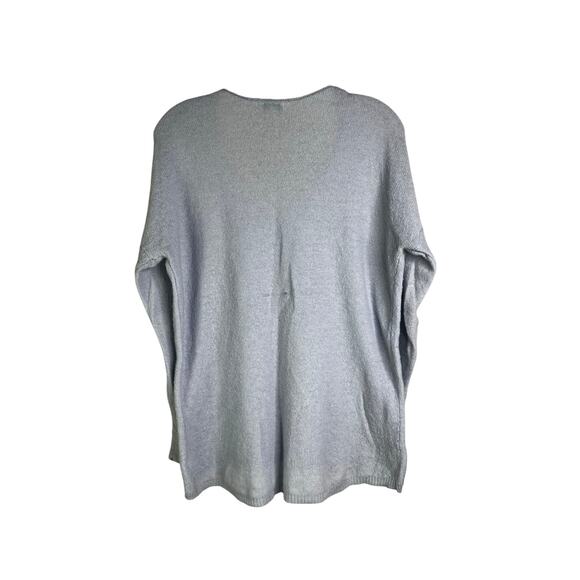 Gap Sweater Womens M Wool Scoop Circle Neck Jet Stream Blue Long Sleeve Pullover - Picture 3 of 8